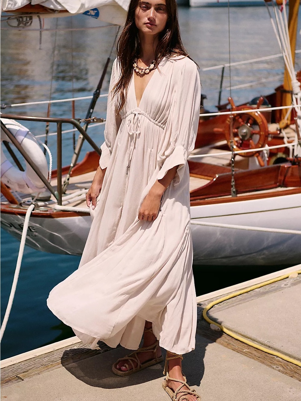 Free People Just Like Paradise Coral Maxi Dress - Picture 16 of 16